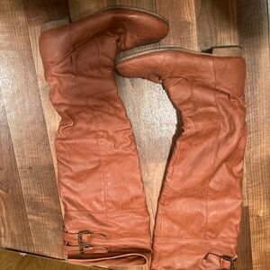 Charolette Russe Knee high congac boots women’s size 10